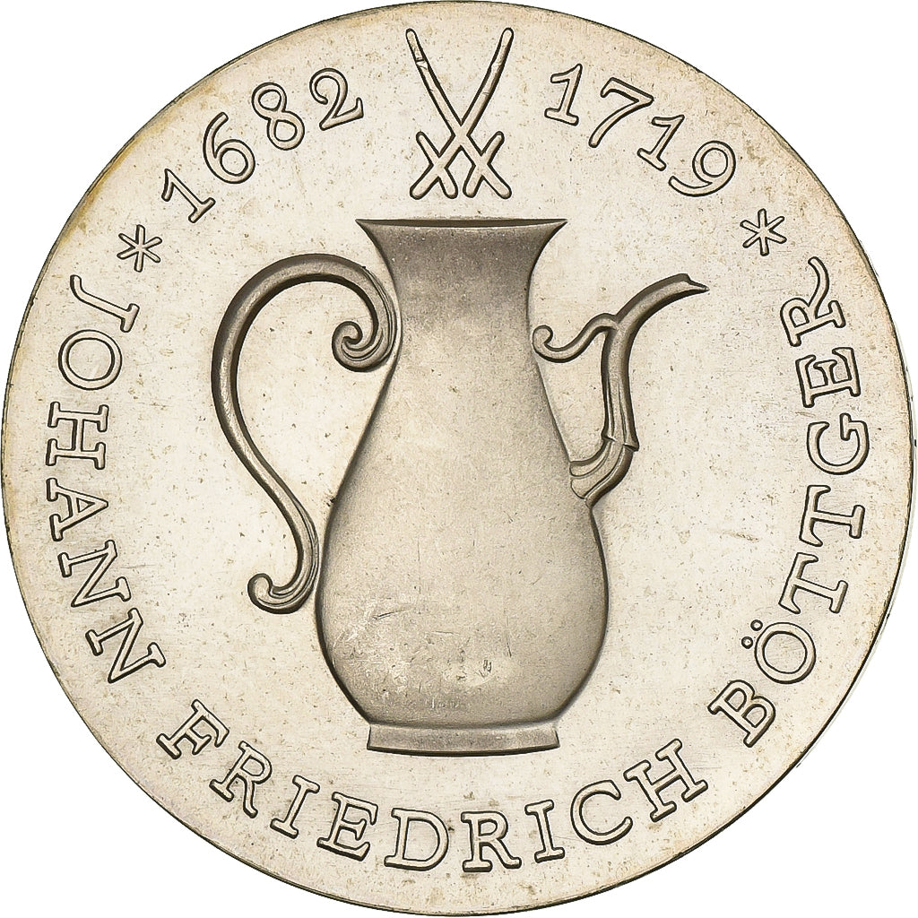 République démocratique d'Allemagne, 10 Mark, 1969, Argent, SUP, KM:24