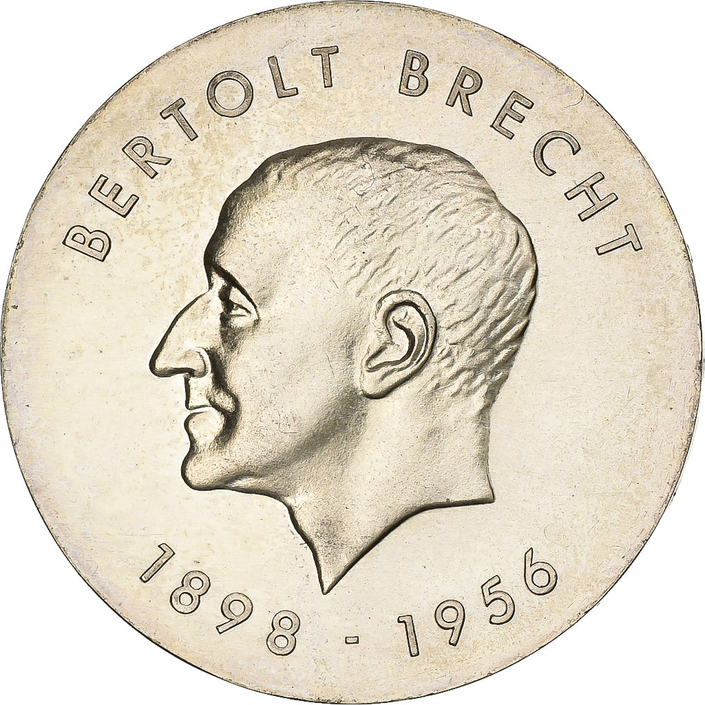 REPÚBLICA DEMOCRÁTICA ALEMANA, 10 Mark, 1973, Plata, EBC, KM:45