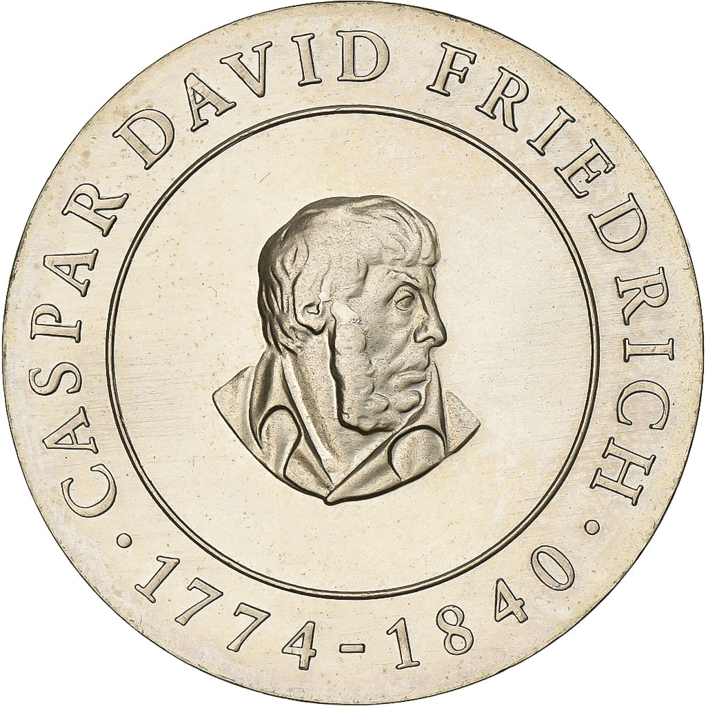 ALEMANHA - REPÚBLICA DEMOCRÁTICA, 10 Mark, 1974, Prata, AU(55-58), KM:52