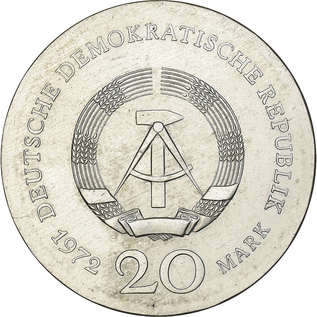 DUITSE DEMOCRATISCHE REPUBLIEK, 20 Mark, 1972, Zilver, PR, KM:41