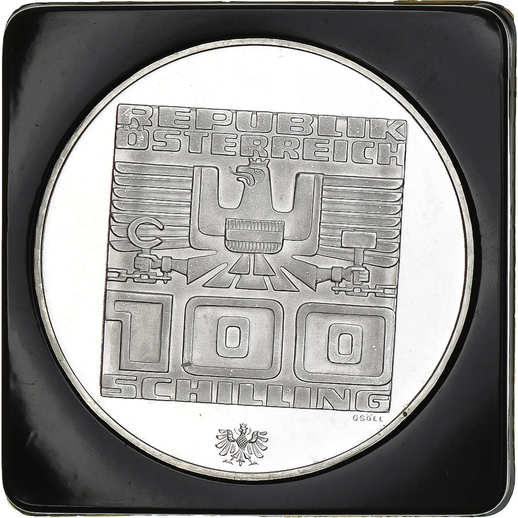 Austria, 100 Schilling, Undated (1975), Hall, Proof, Silver, MS(63), KM:2927