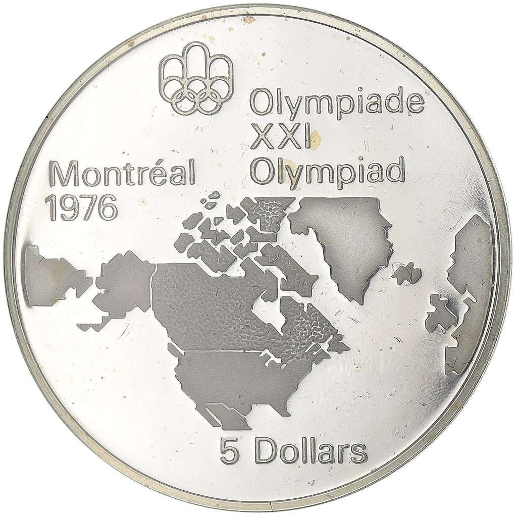 Canada, Elizabeth II, 5 Dollars, 1974, Royal Canadian Mint, Silver, MS(63)