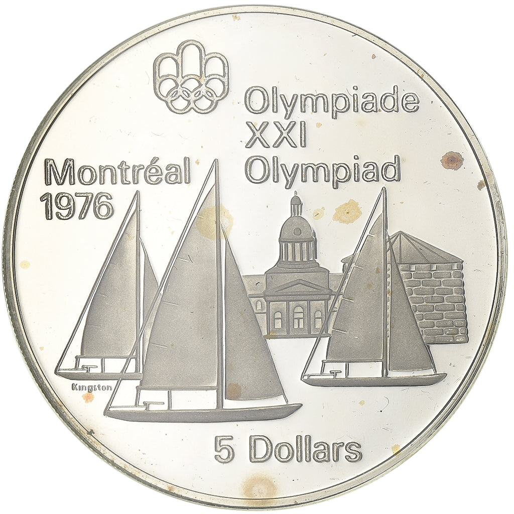 Canada, Elizabeth II, 5 Dollars, 1973, Royal Canadian Mint, Silver, MS(63)