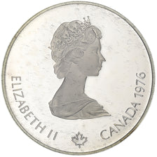 Canada, Elizabeth II, 5 Dollars, Olympic village, 1976, Silver, MS(63), KM:109