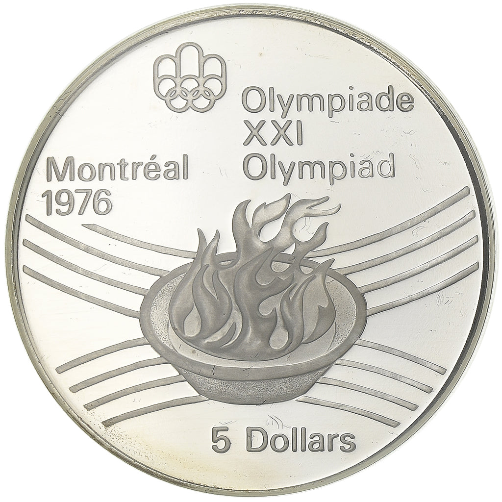 Canada, Elizabeth II, 5 Dollars, 1976, Royal Canadian Mint, Silver, MS(65-70)