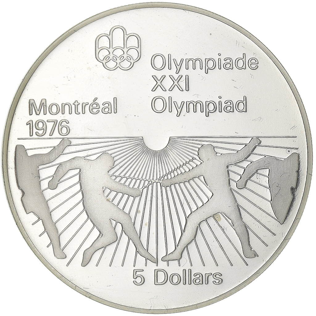 Canada, Elizabeth II, 5 Dollars, 1976, Royal Canadian Mint, Silver, MS(65-70)