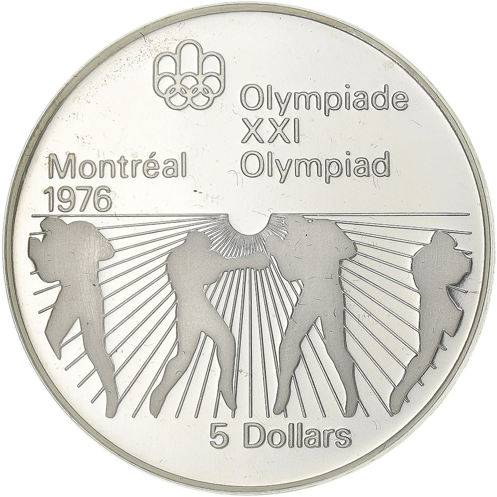 Canada, Elizabeth II, 5 Dollars, 1976, Royal Canadian Mint, Argento, SPL+