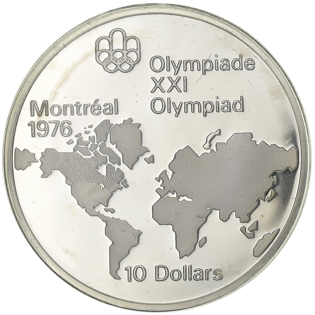 Canadá, 10 Dollars, Montréal XXI Olympiade, 1973, Ottawa, Plata, FDC