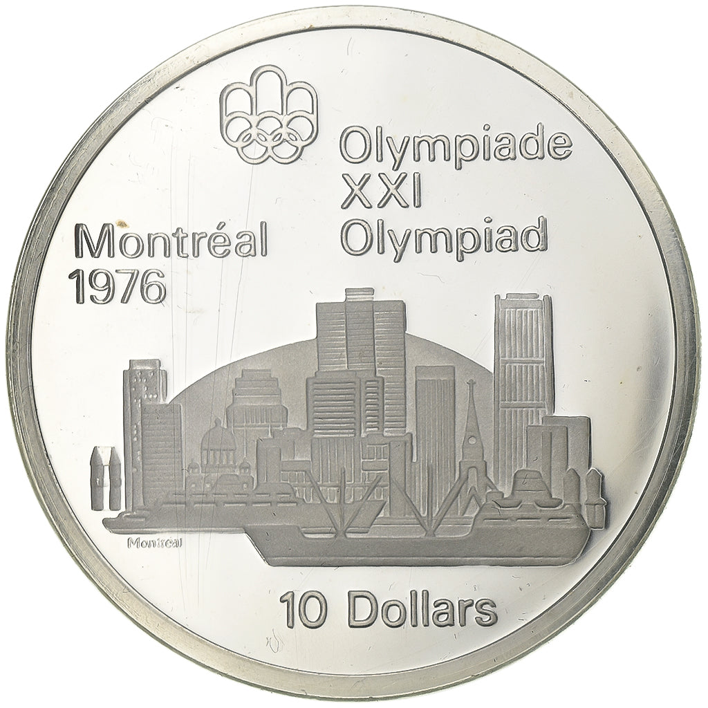 Canada, 10 Dollars, Montréal XXI Olympiade, 1973, Ottawa, Zilver, UNC, KM:87