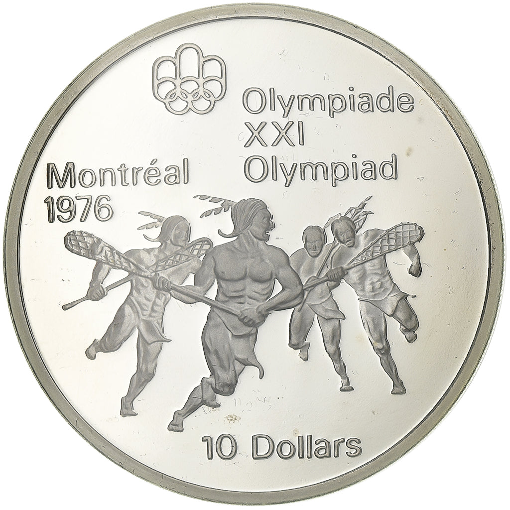Canada, 10 Dollars, Montréal XXI Olympiade, 1974, Ottawa, Silver, MS(65-70)