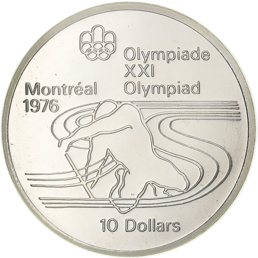 Kanada, Elizabeth II, 10 Dollars, 1976 Olympics - Canoeing, 1975, Royal Canadian