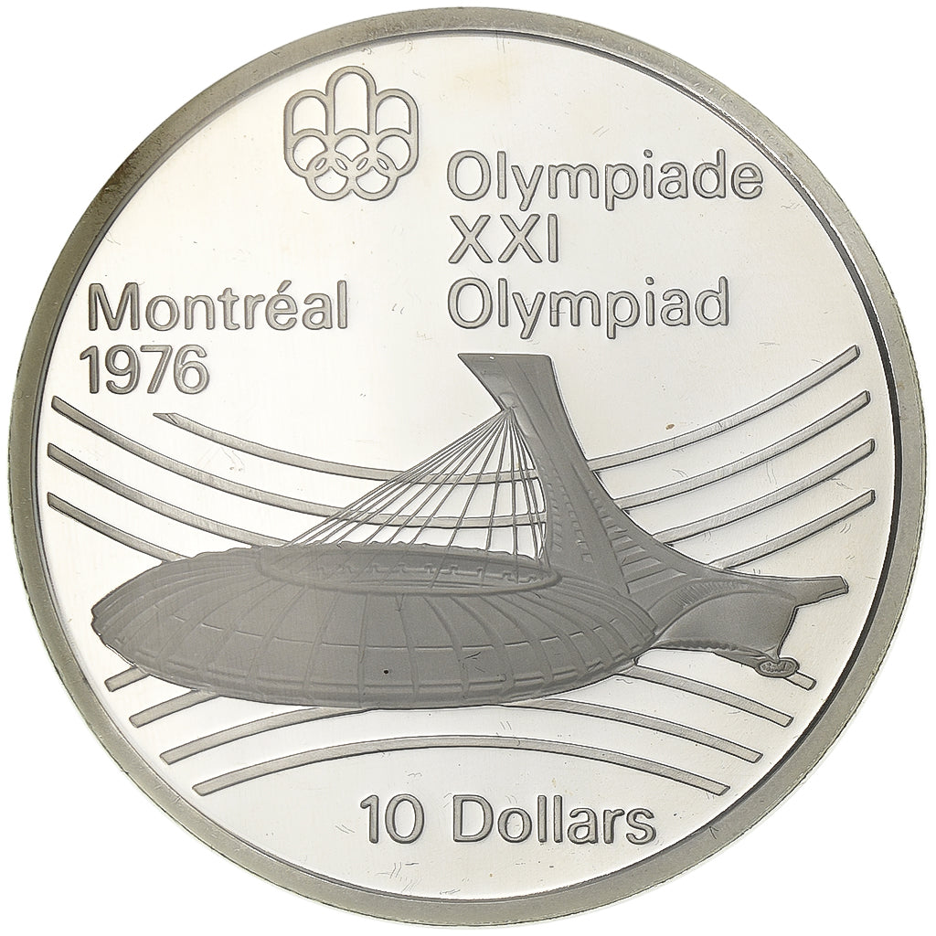 Canada, Elizabeth II, 10 Dollars, 1976 Olympics - Olympic Stadium, 1976, Royal