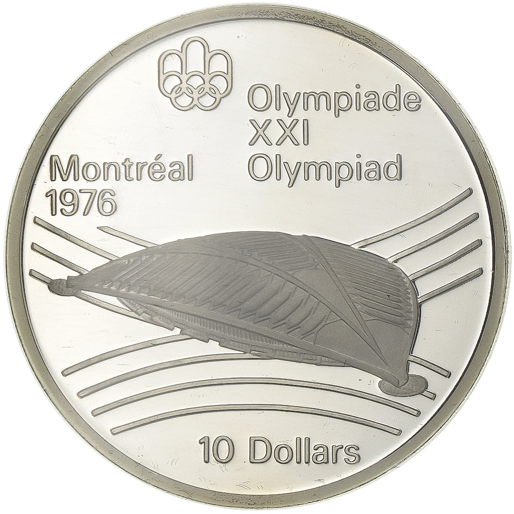 Canada, Elizabeth II, 10 Dollars, 1976 Olympics - Olympic Velodrome, 1976, Royal