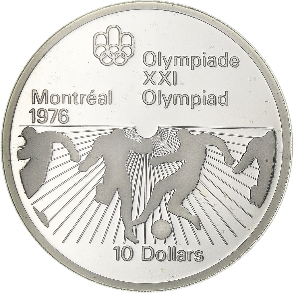 Canada, 10 Dollars, 1976 Olympics - Football, 1976, Argento, FDC