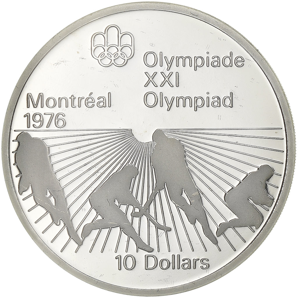 Canada, Elizabeth II, 10 Dollars, 1976 Olympics - Field Hockey, 1976, Royal