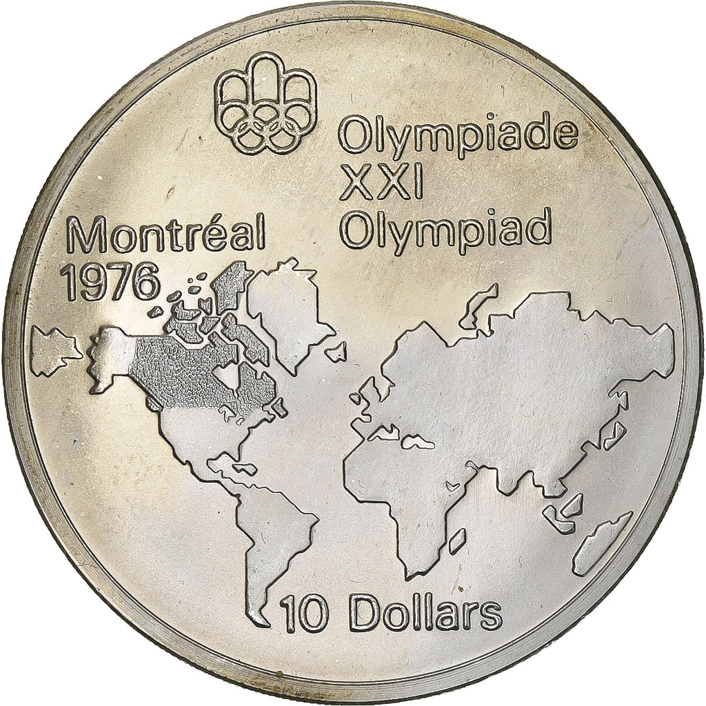 Canada, 10 Dollars, Montréal XXI Olympiade, 1973, Ottawa, Srebro, MS(63)
