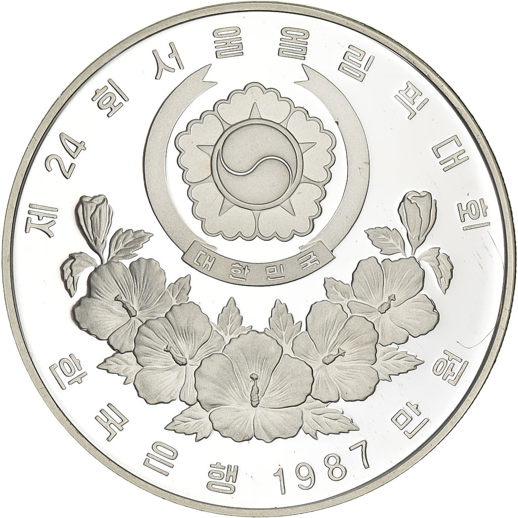 South Korea, 10000 Won, 1987, Silver, MS(65-70), KM:57