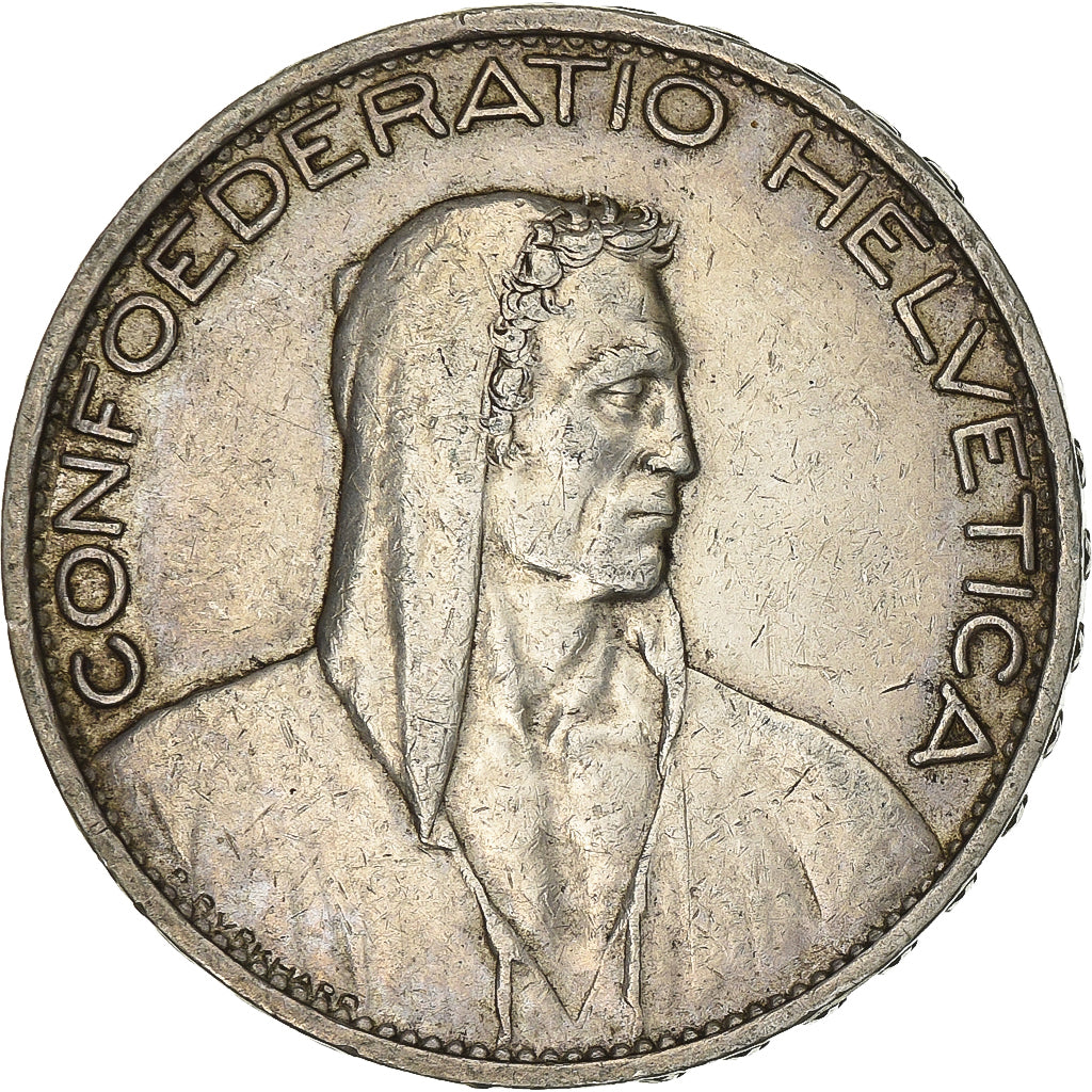 Svizzera, 5 Francs, 1925, Bern, Argento, BB, KM:38