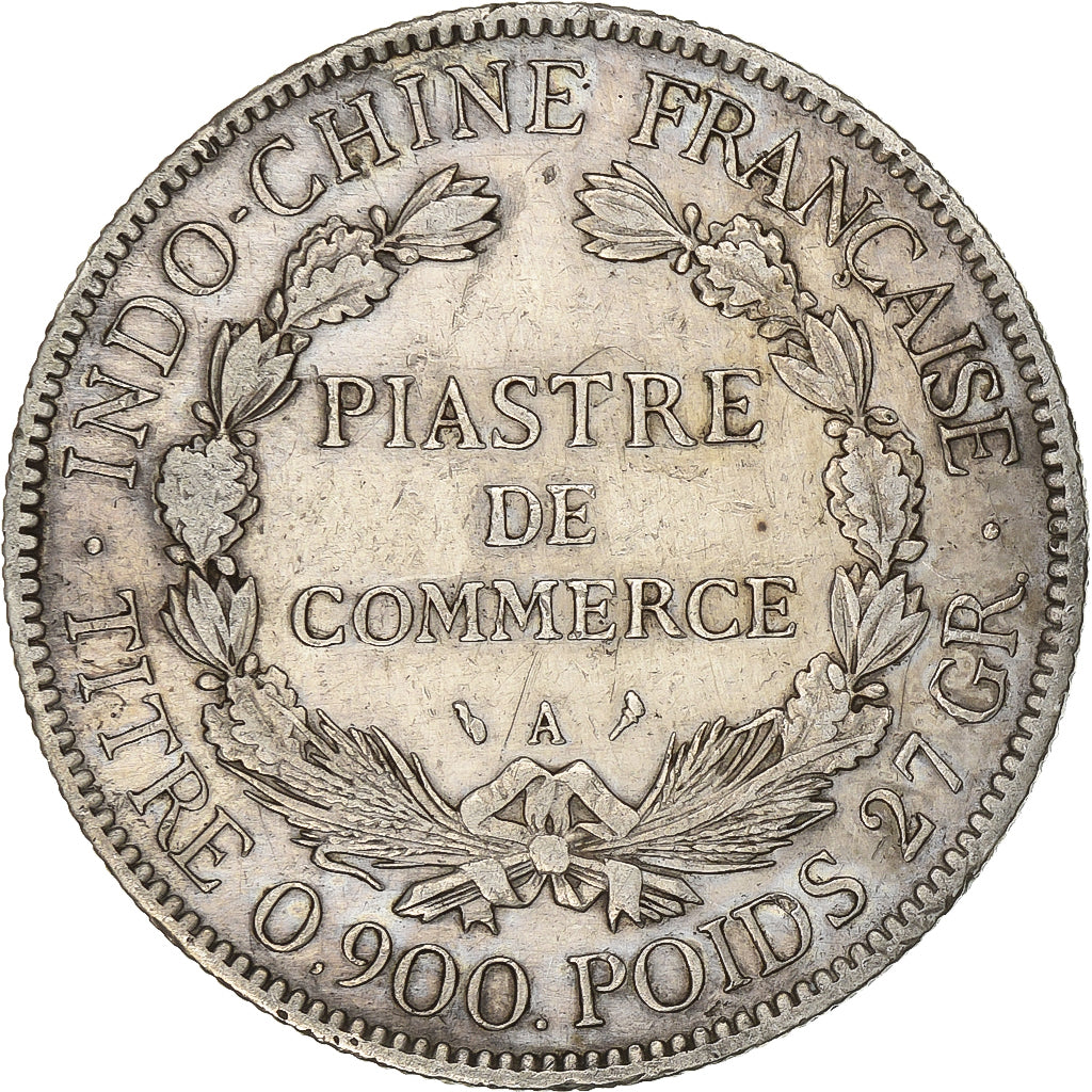 French Indochina, Piastre, 1907, Paris, Silver, VF(30-35), KM:5a.1