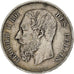 Belgium, Leopold II, 5 Francs, 1876, Brussels, Silver, VF(30-35)
