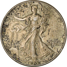 USA, Half Dollar, Walking Liberty Half Dollar, 1942, U.S. Mint, Srebro