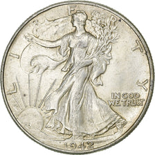USA, Half Dollar, Walking Liberty Half Dollar, 1942, U.S. Mint, Srebro