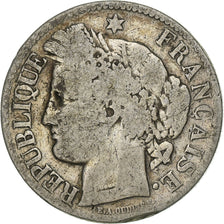 France, 2 Francs, Cérès, 1872, Bordeaux, Silver, VF(20-25), Le Franc:F.265