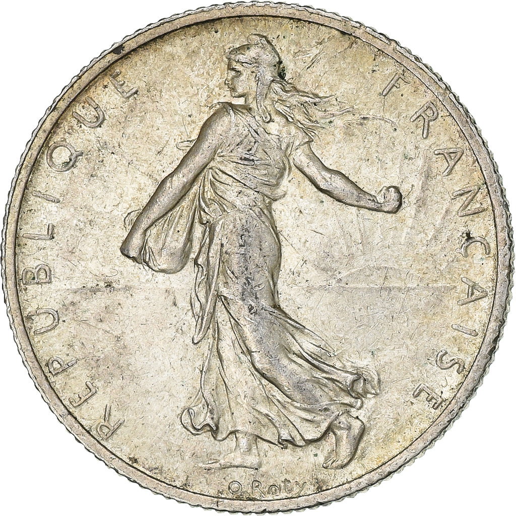 France, 2 Francs, Semeuse, 1914, Paris, Silver, AU(50-53), Gadoury:532, KM:845.1
