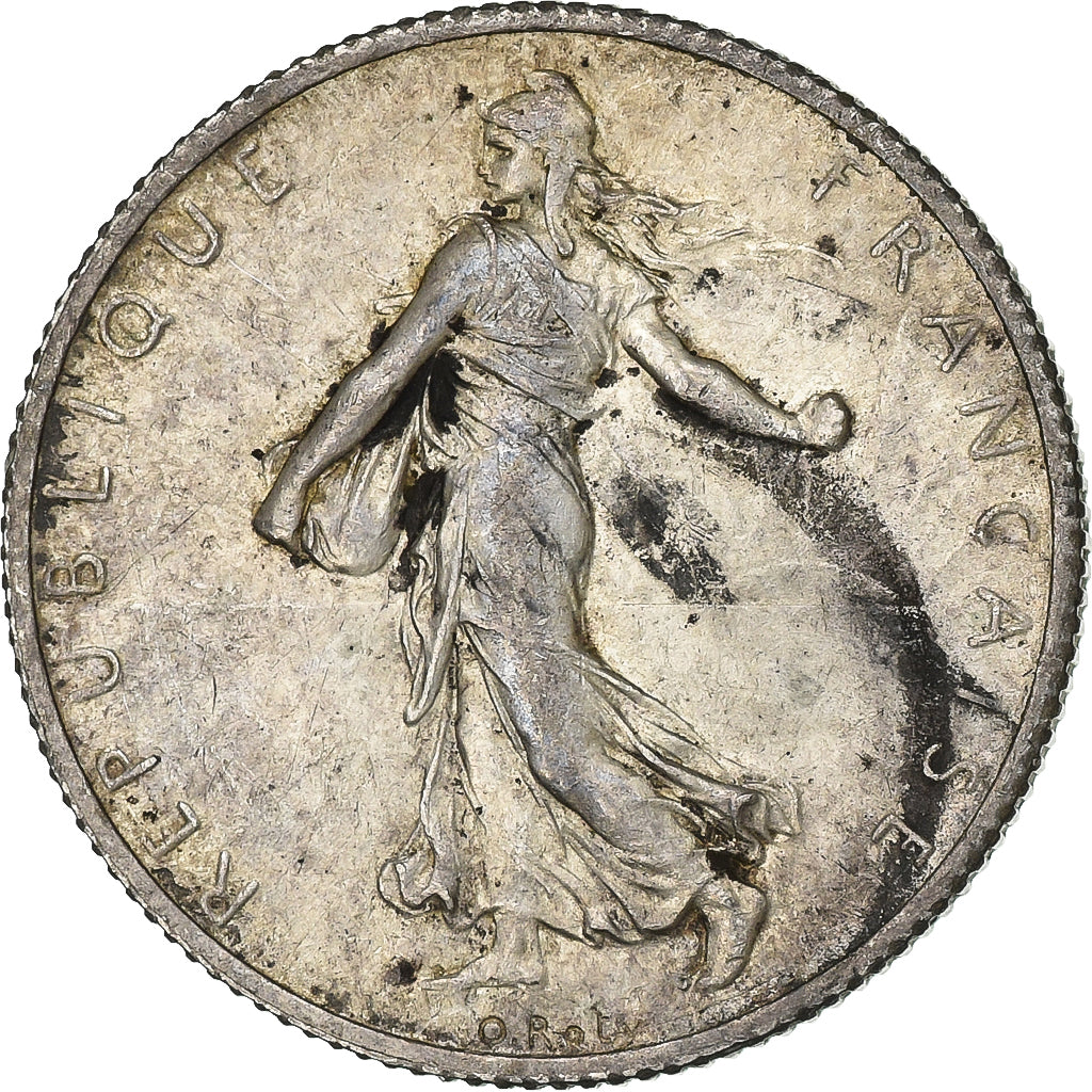 France, 2 Francs, Semeuse, 1914, Castelsarrasin, Silver, EF(40-45), Gadoury:532