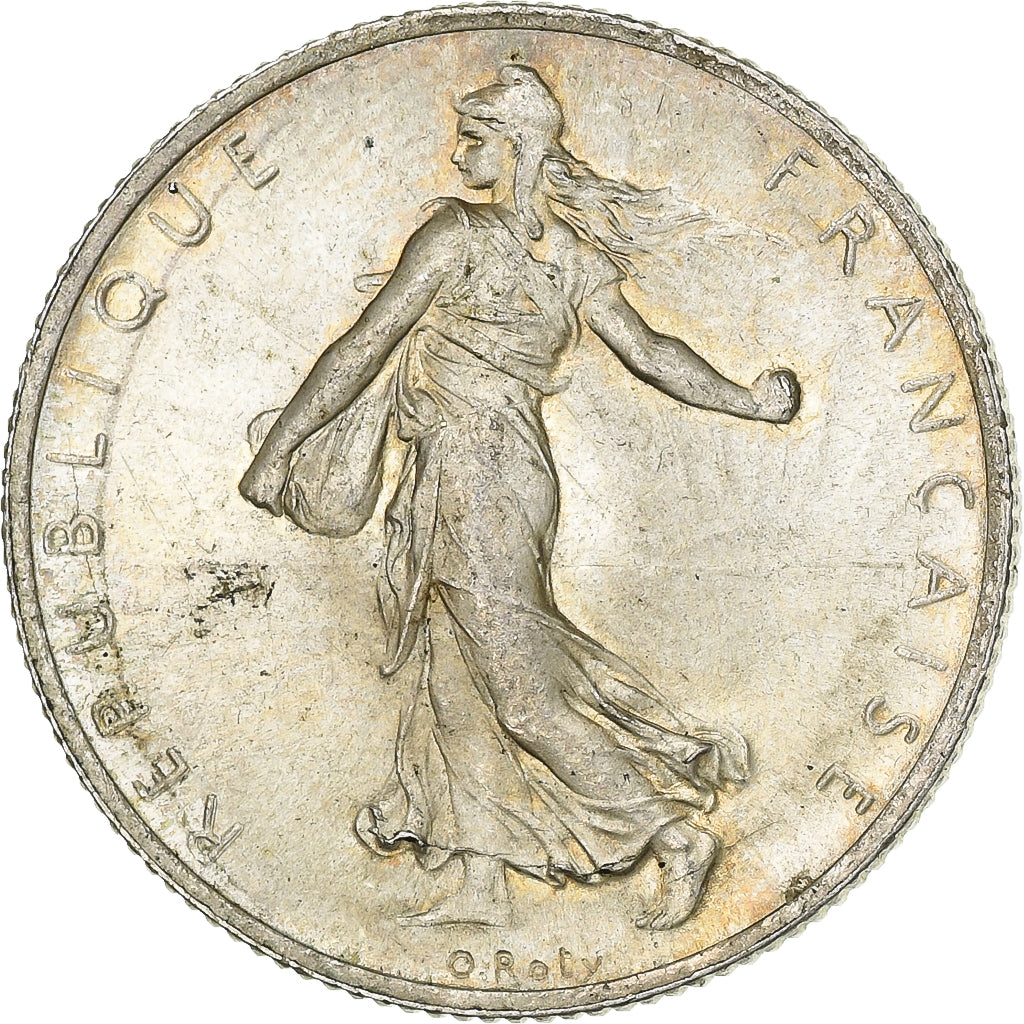 France, 2 Francs, Semeuse, 1915, Paris, Silver, AU(55-58), Le Franc:F.266