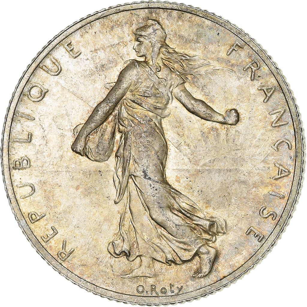 Frankrijk, 2 Francs, Semeuse, 1915, Paris, Zilver, PR, Le Franc:F.266, KM:845.1