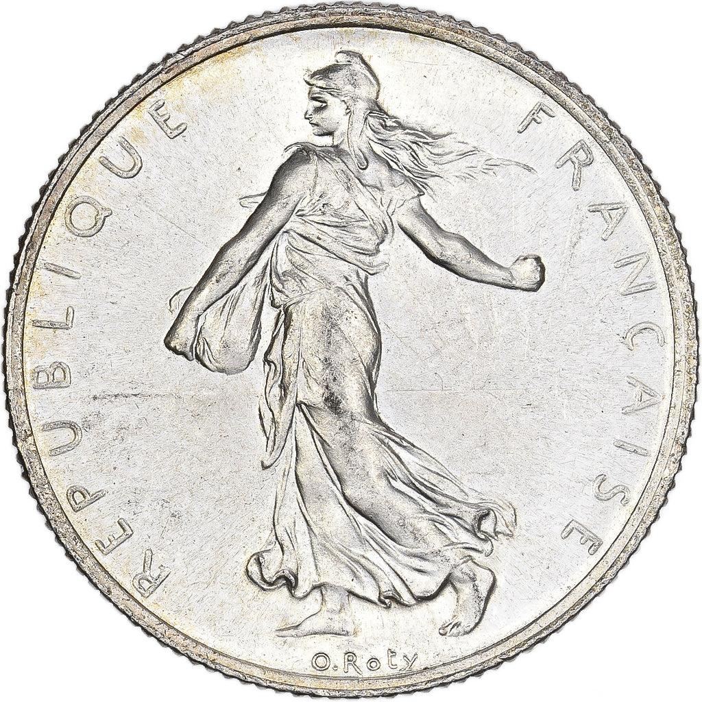 Frankrijk, 2 Francs, Semeuse, 1916, Paris, Zilver, UNC-, Gadoury:532, KM:845.1