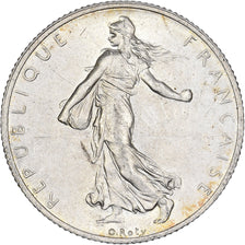 Francja, 2 Francs, Semeuse, 1917, Paris, Srebro, AU(50-53), KM:845.1
