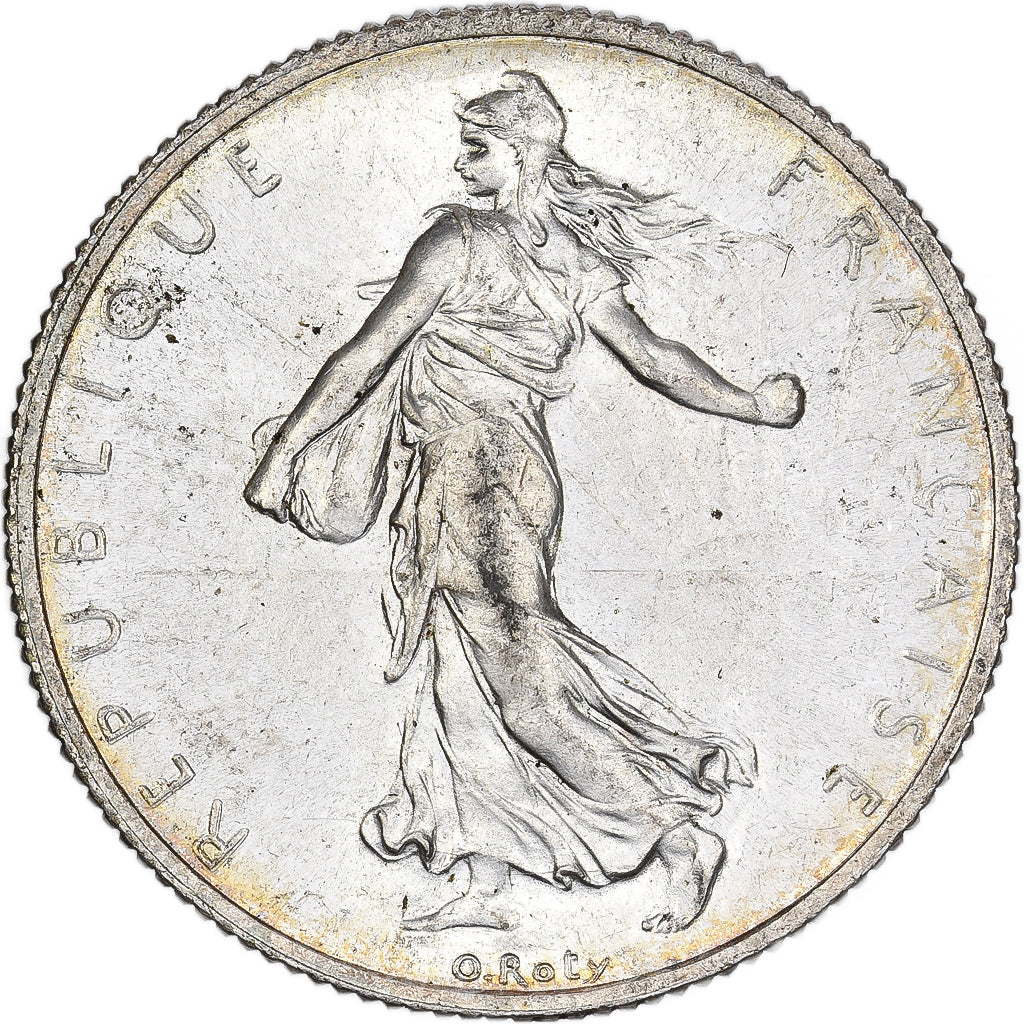 Francia, 2 Francs, Semeuse, 1917, Paris, Argento, SPL-, KM:845.1