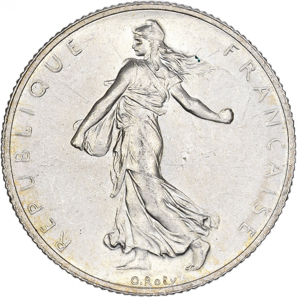 Francia, 2 Francs, Semeuse, 1917, Paris, Argento, SPL, KM:845.1