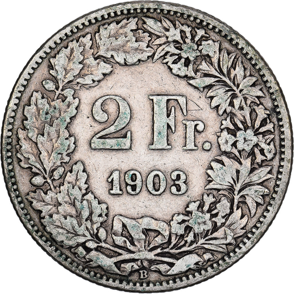 Suisse, 2 Francs, 1903, Bern, TB, Argent, KM:21