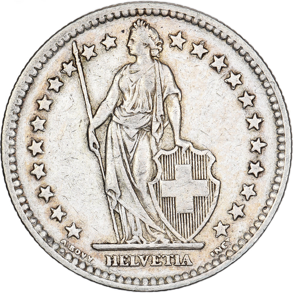 Schweiz, 2 Francs, 1944, Bern, Silber, SS+, KM:21