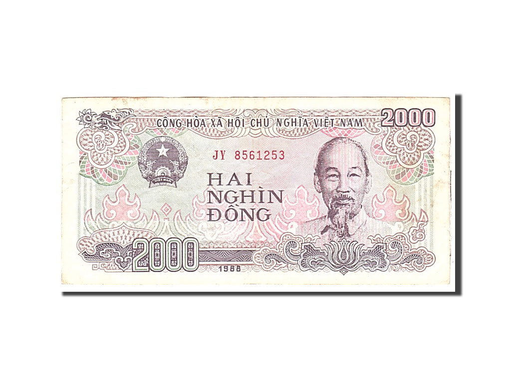 Banconote, Vietnam, 2000 D<ox>ng, 1988, KM:107a, Undated, BB