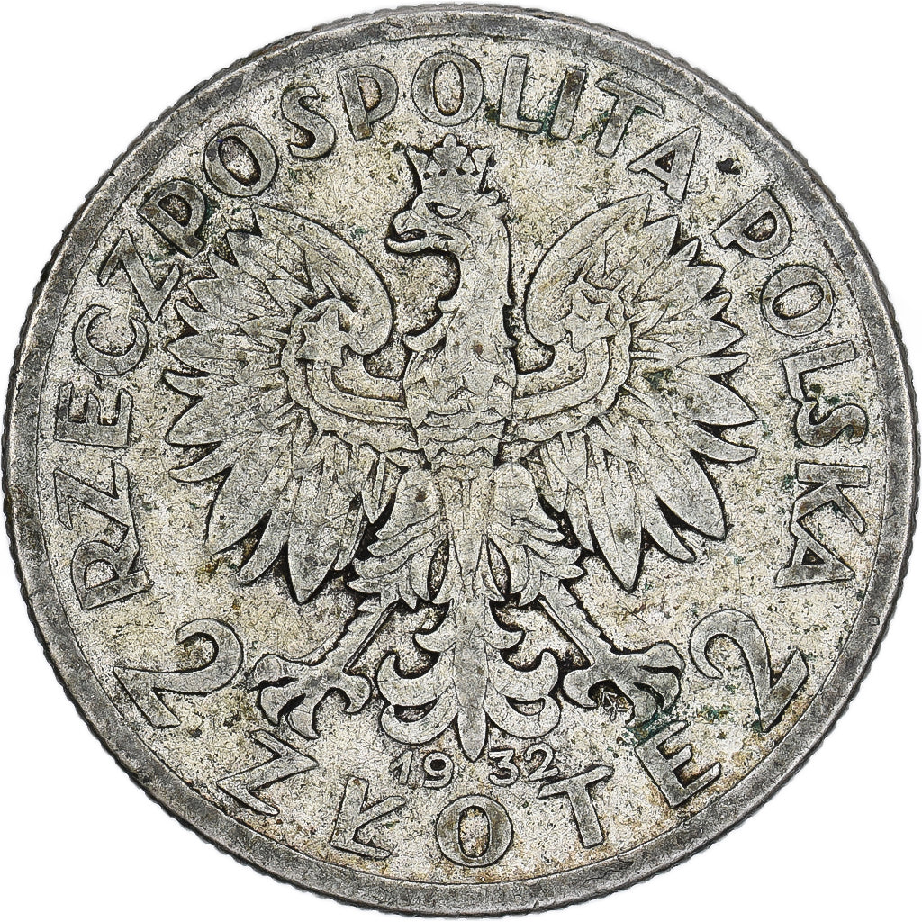 Polonia, 2 Zlote, 1932, Warsaw, Argento, MB, KM:20