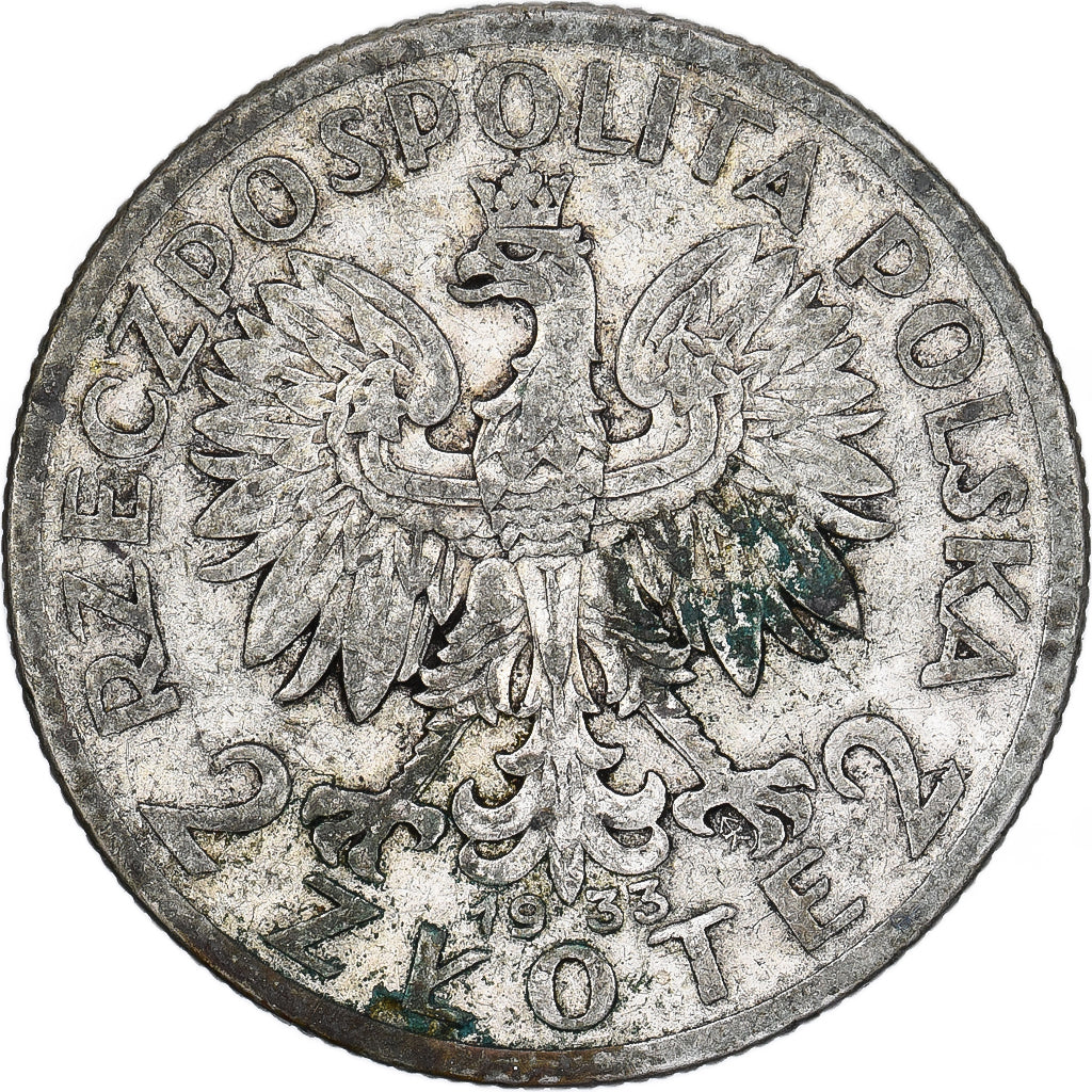 Poland, 2 Zlote, 1933, Warsaw, Silver, VF(20-25), KM:20