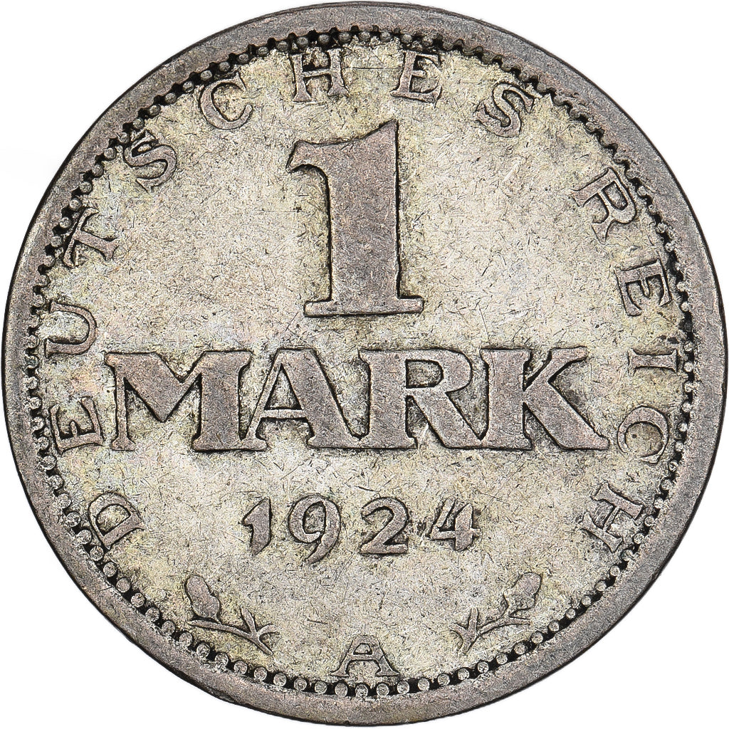 ALEMANHA, REPÚBLICA DE WEIMAR, Mark, 1924, Berlin, Prata, VF(30-35), KM:42