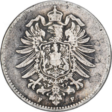 GERMANIA - IMPERO, Wilhelm I, Mark, 1874, Stuttgart, Argento, MB, KM:7