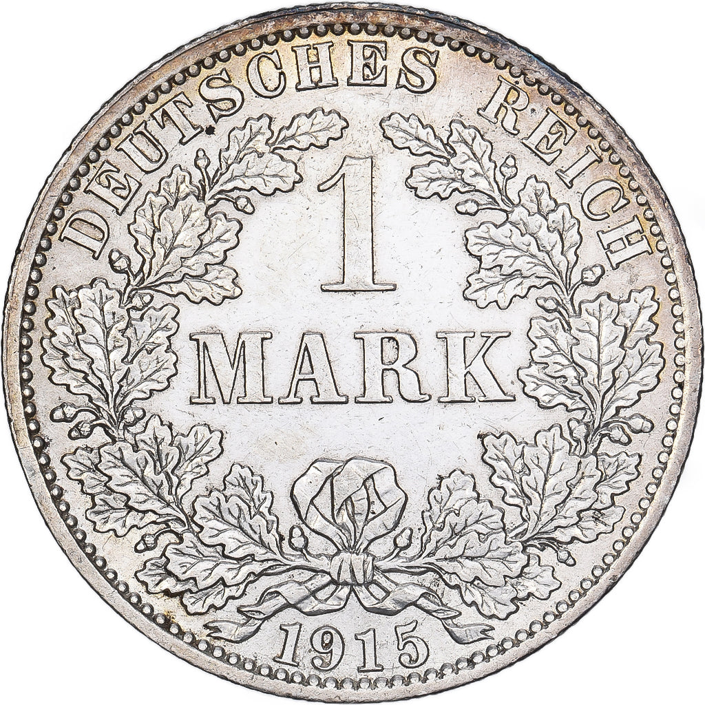 GERMANIA - IMPERO, Wilhelm II, Mark, 1915, Berlin, Argento, BB+, KM:14