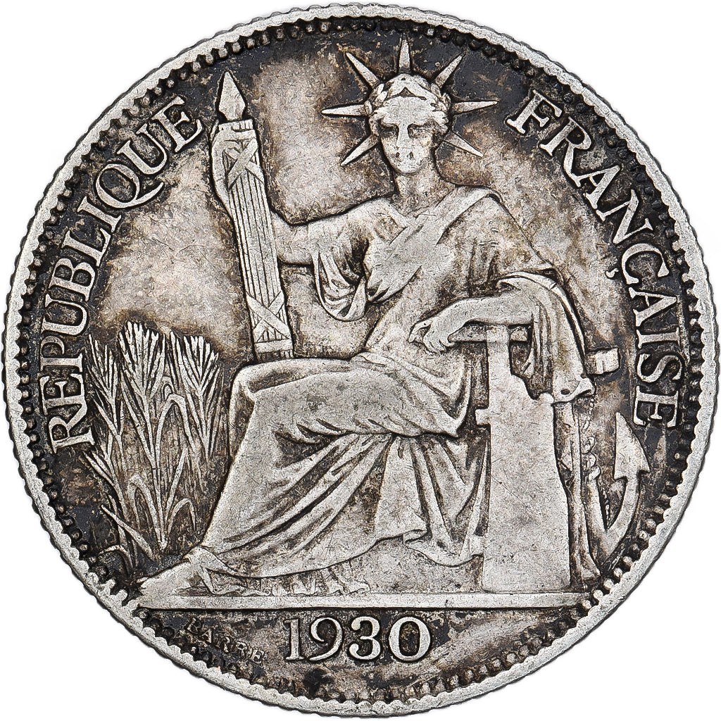 Indocia Francese, 20 Cents, 1930, Paris, Argento, MB+, KM:17.1