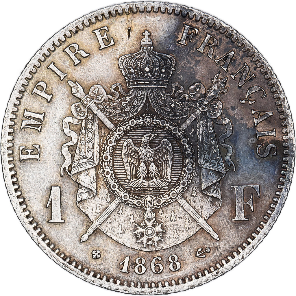 Francja, Napoleon III, Franc, Napoléon III, 1868, Strasbourg, Srebro