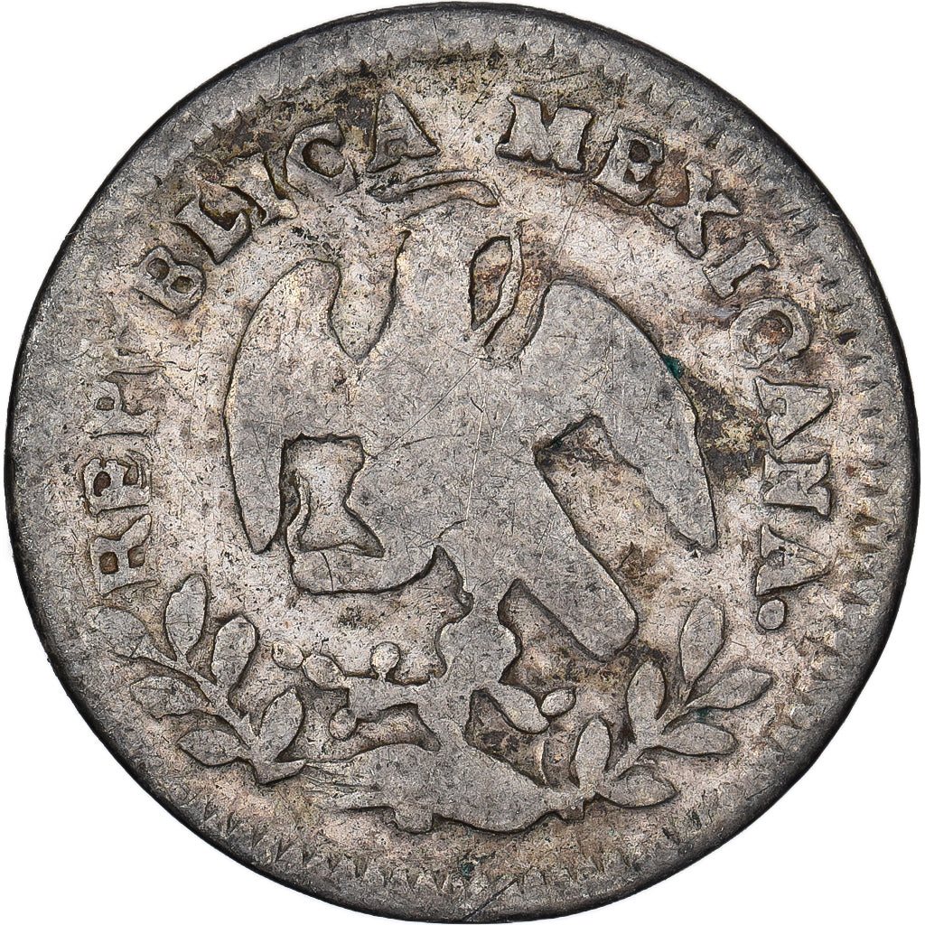 Mexiko, 1/2 Réal, 1861, Guanajuato, Silber, S, KM:370.7