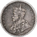 Inde britannique, George V, 2 Annas, 1917, Argent, TB+, KM:515
