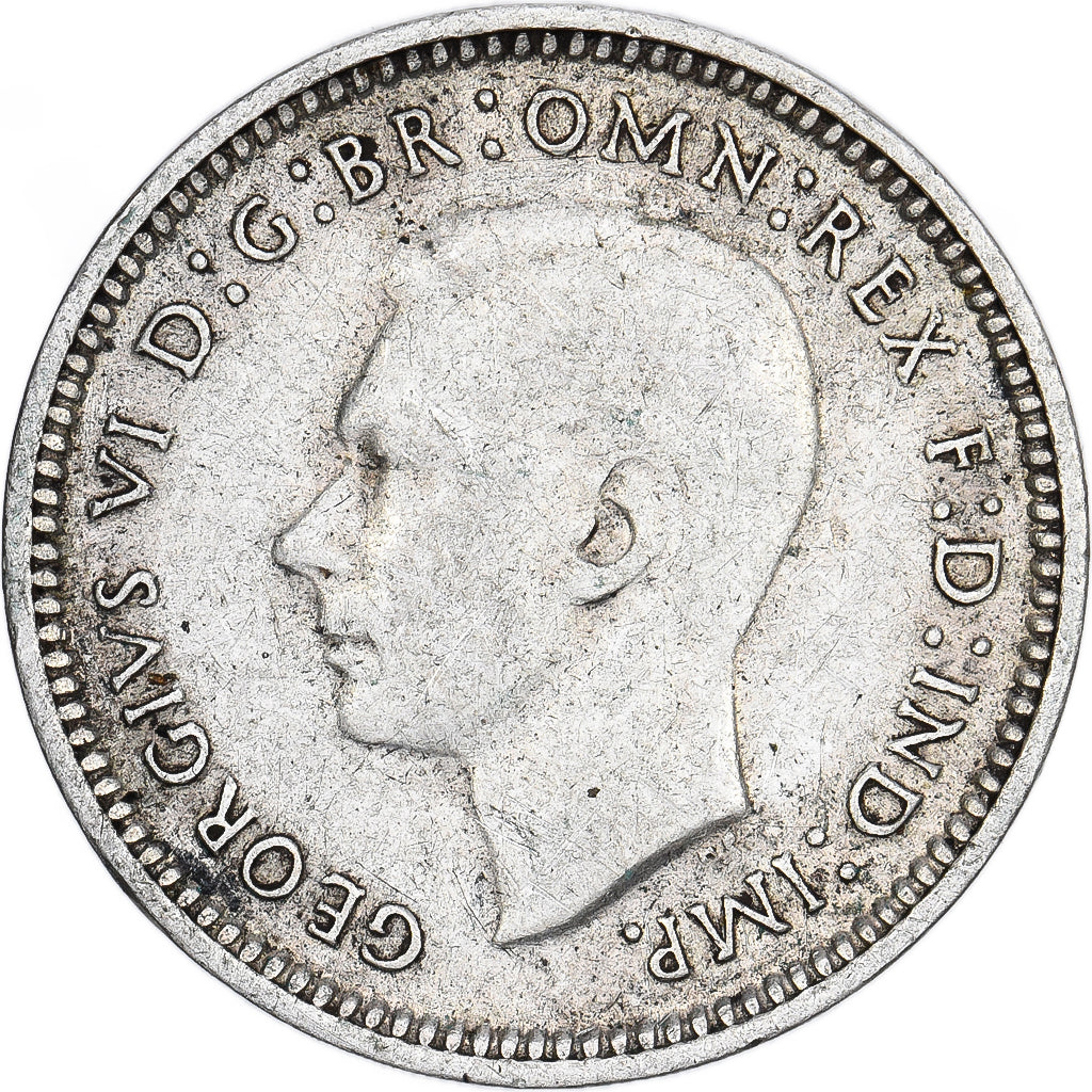 Austrália, George VI, Threepence, 1944, Prata, EF(40-45), KM:37