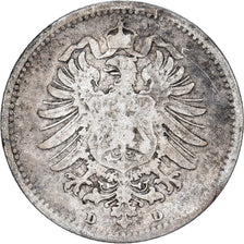 GERMANIA - IMPERO, Wilhelm I, 20 Pfennig, 1873, Munich, Argento, MB, KM:5