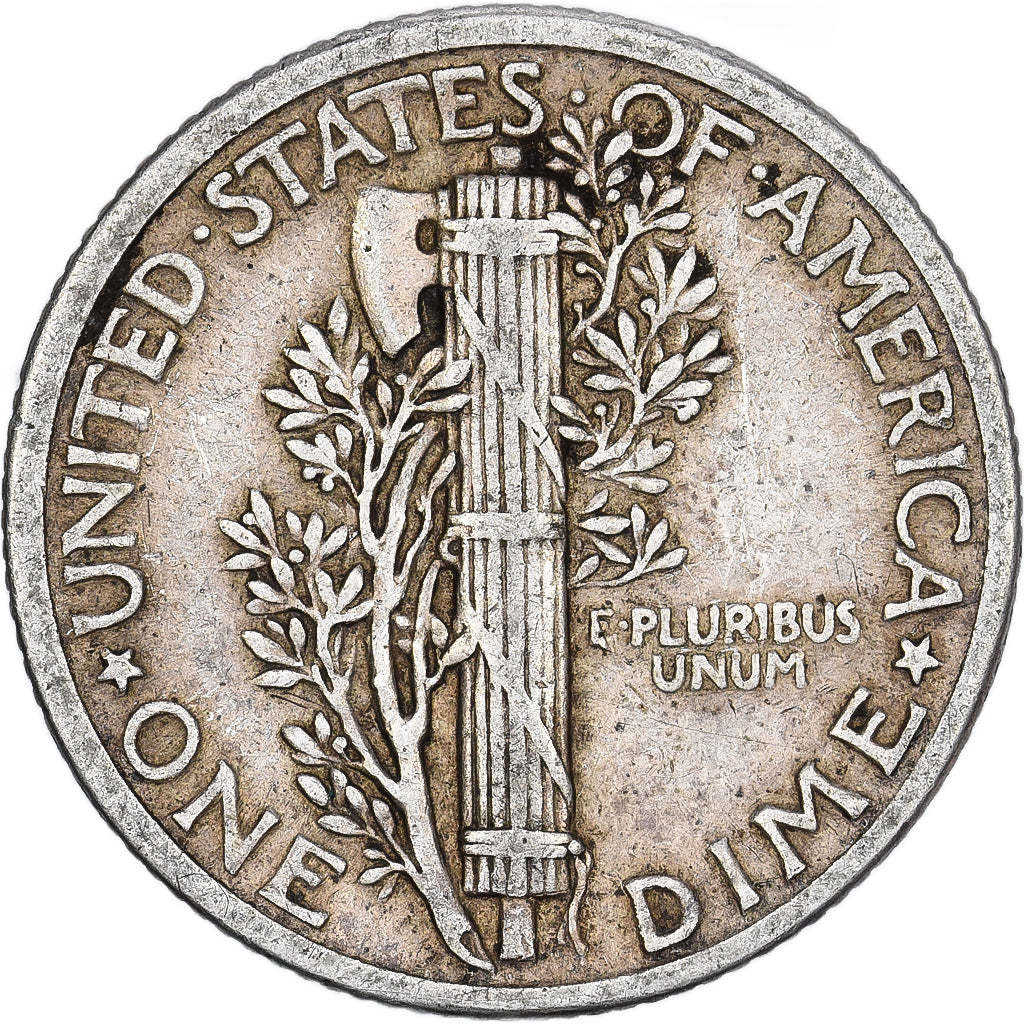 United States, Dime, Mercury Dime, 1936, U.S. Mint, Silver, EF(40-45), KM:140